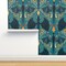 Folk Dragons Fairy Tale Botanical Kids Room Magical Dragons Jackalopes Maximalist Custom Pre-pasted Wallpaper by Spoonflower Pre-Pasted Wallpaper 2FT Wide